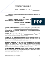 Partnership Agreement Format