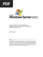 Deploying Windows Server 2003 Internet Authentication Service (Ias) With Virtual Local Area Networks (Vlans)