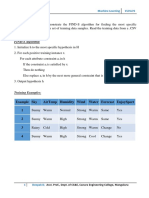 FIND-S Algorithm: Machine Learning 15CSL76