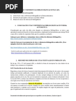 Resumen Citas y Referencias Bibliográficas Estilo APA PDF