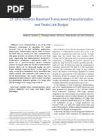 28 GHZ Wireless Backhaul Transceiver Characterization and Radio Link Budget