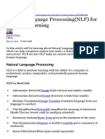 NLP For ML - Spam Classifier