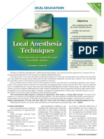 Local Anesthesia Techniques PDF