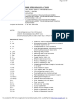 Slab Design Calculations: Definitions of Terms