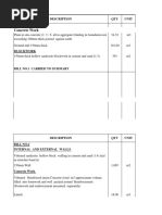 Concrete Work: Description QTY Unit Bill No.1