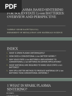 Spark Plasma Based Sintering For Solid State Li-Ion Batteries: Overview and Perspective