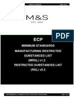 Minimum Standards Manufacturing Restricted Substances List (MRSL) v1.2 Restricted Substances List (RSL) v2.3