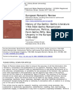 European Romantic Review: To Cite This Article: David Punter (2012) History of The Gothic: Gothic Literature 1764-1824