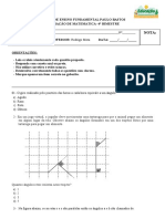 Avaliação de Matematica - 4° Bimestre