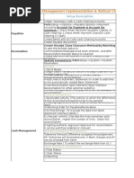 Cash Management Implementation & Rollout Check List: Setup Description