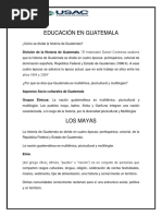 Cómo Se Divide La Historia de Guatemala PDF