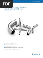 Ultrahigh-Purity Stainless Steel Tubular Fittings: Metric Sizes