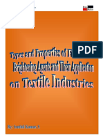 Types and Properties of Fluorescent Brightening Agents and Their Applications in Textile Industry