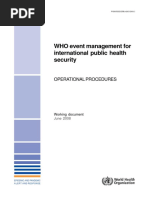 WHO Event Management For International Public Health Security