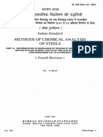 Methods of Chemical Analysis of Steels: Indian Standard