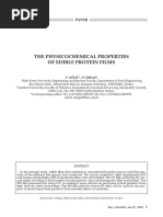 The Physicochemical Properties of Edible Protein Films: Paper