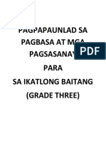 Grade 3 Pagpapaunlad Sa Kasanayan Sa Pagbasa