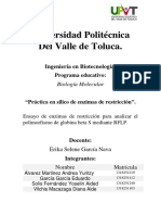 Práctica en Silico de Enzimas de Restricción