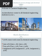 Welcome To Chemical Engineering An Introductory Course To All Chemical Engineering Students in Year 1