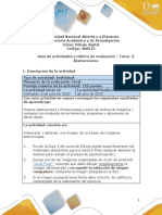 Guía de Actividades y Rúbrica de Evaluación - Unidad 3 - Tarea 5 - Abstracciones