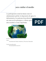 Acciones para Cuidar El Medio Ambiente