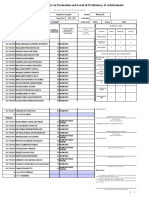 School Form 5 (SF 5) Report On Promotion and Level of Proficiency & Achievement