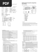 DIN330 Self-Reclosing Earth Leakage Relay User's Manual: A Brief Overview