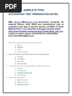 Sample of PPSC Accountant Test Preparation Notes: All Competitive Exam Mcqs & Interview Question