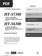 HT-S7300 HT-S6300: 7.1ch Home Theater System