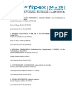 Data de Apresentação Trabalhos Aprovados 9 Fipex Trabalho