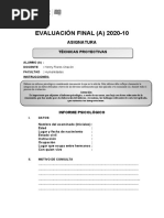 Formato Informe Psicológico - Examen Final 2020 - 10