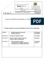 Examen National Physique Chimie Sciences Maths 2010 Normale Sujet