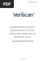 Information Security Management System (Isms) and Handling of Personal Data