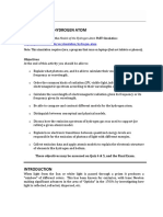 Models of The Hydrogen Atom: Objectives