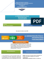 La Admon. Descentralizada Funcionalmente