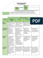 Rúbrica Evaluación Texto Argumentativo