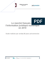 Etude de Marché - Le Marché Français de L'information Juridique Numérique en 2010