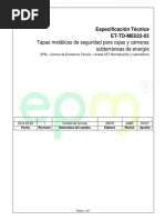 Et - TD - Me22 - 03 - Tapas para Red Subterránea - Tapas Metálicas de Seguridad