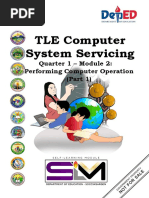 TLE Computer System Servicing: Quarter 1 - Module 2: Performing Computer Operation (Part 1)