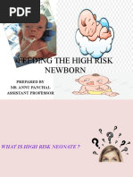 Feeding of High Risk Neonates