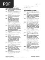 Assessment Audioscript Unit 1 General Test, Part 1 Unit 2 General Test, Part 1