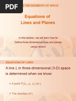 Module 5 Equations of Lines and Planes