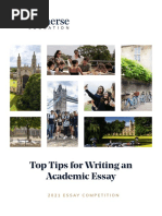 Top Tips For Writing An Academic Essay