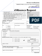 Leave of Absence Request Form