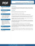 Comparatives and Superlatives Card Game: Activity Type