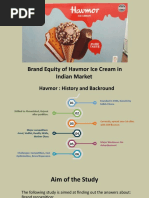 Brand Equity of Havmor Ice Cream in Indian Market