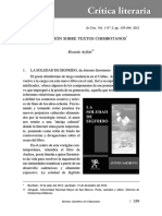 Crítica Literaria: Indagación Sobre Textos Chimbotanos