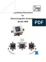 Operating Instructions For Electromagnetic Flowmeter Model: MIM