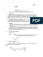 Physics 134 Wk5 Topic: Moment of Force Objectives