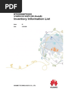 BTS3900&BTS5900 V100R015C10SPC260 (NodeB) Inventory Information List